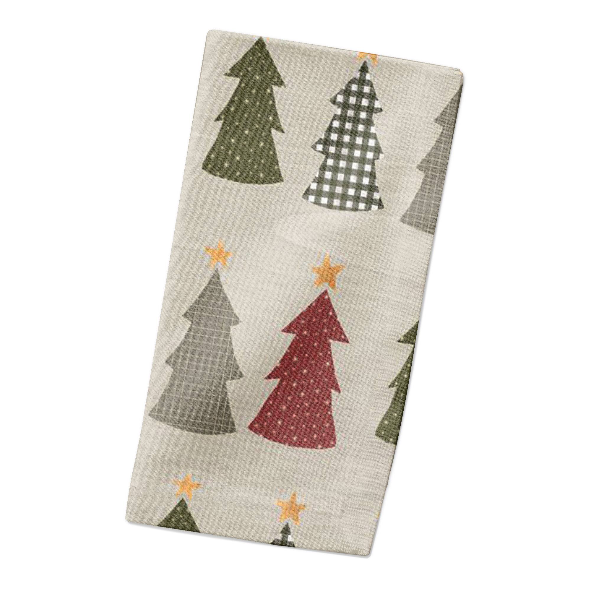 Cream Tree Pattern Cotton Twill Napkin